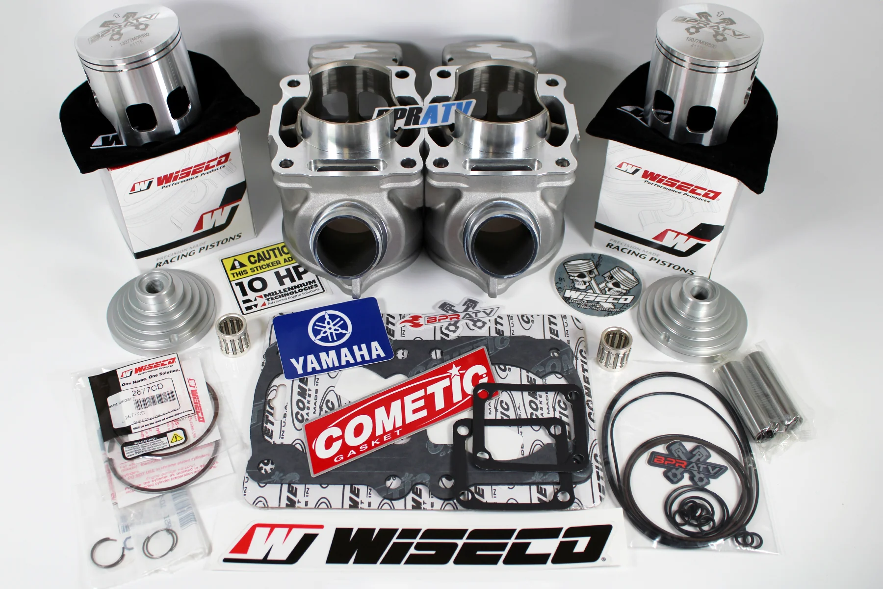 Yamaha Banshee ARES 68mm Ported Cylinders Wiseco Top End Kit 421cc Athena Style! - Image 13