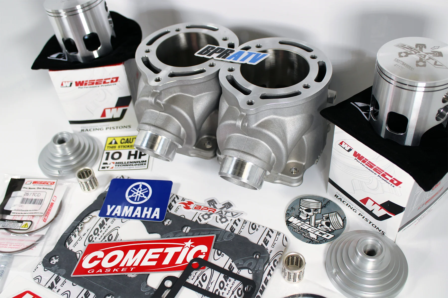 Yamaha Banshee ARES Athena Style 68mm Cylinder Kit Top End Engine Rebuild WISECO - Image 17
