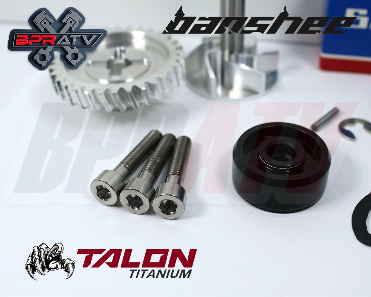 Yamaha Banshee BILLET Water Pump Gear Impeller Bearing Seal TITANIUM Bolt Kit - Image 7