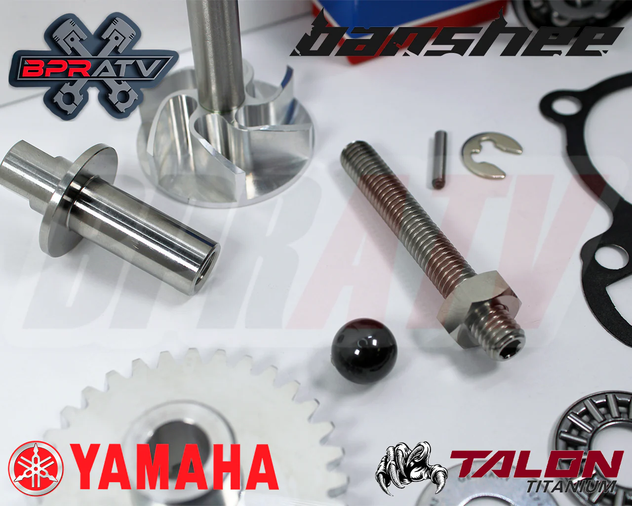Yamaha Banshee BPRATV Billet Water Pump Rebuild CNC Titanium Clutch Pusher Kit - Image 5