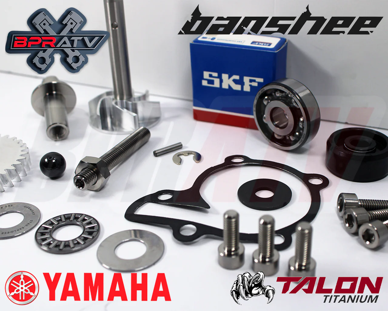 Yamaha Banshee BPRATV Billet Water Pump Rebuild CNC Titanium Clutch Pusher Kit - Image 9