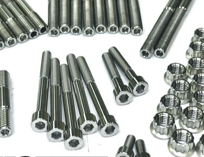 Yamaha Banshee Case Studs Bolts TITANIUM Top Bottom End Stud Bolt Nut Kit Set - Image 3