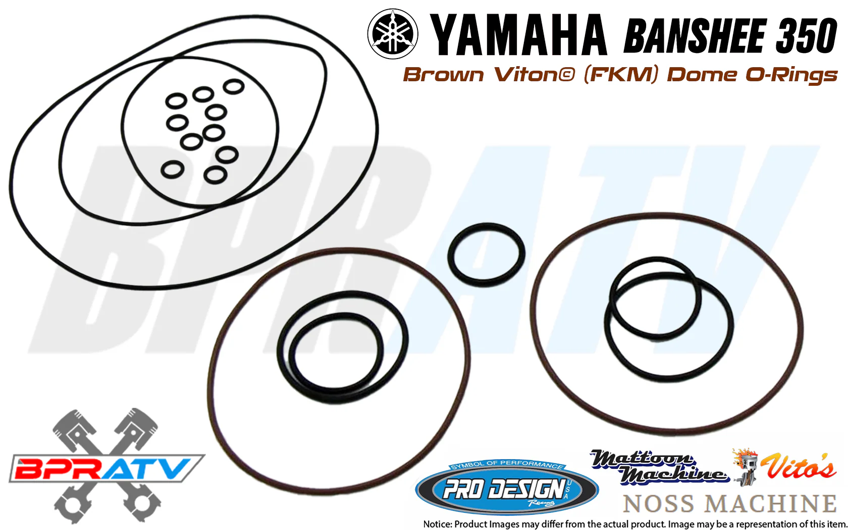 Yamaha Banshee Chariot Style Cool Head Heat Treated Dome Orings O-ring Kit FKM - Image 4