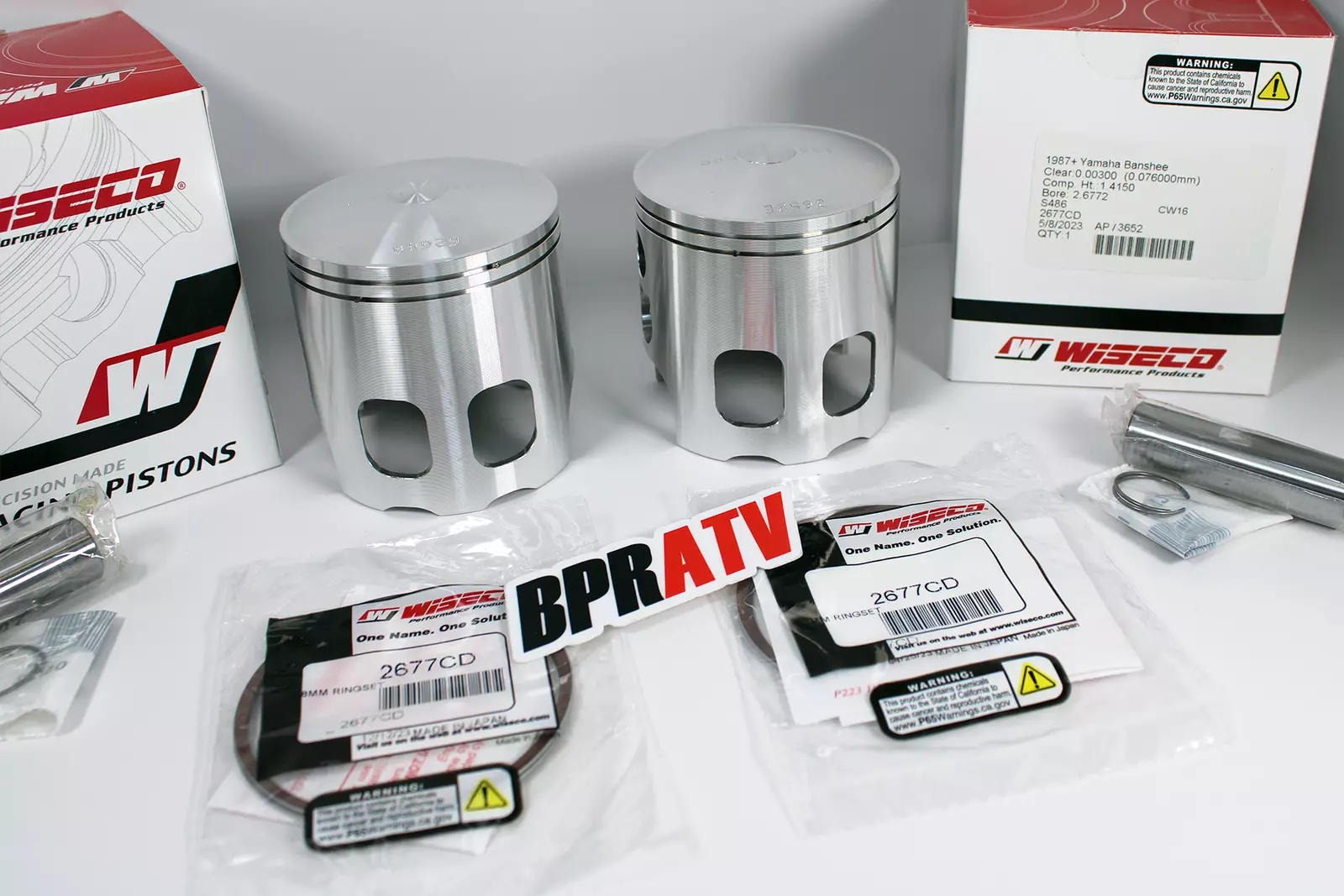 Yamaha Banshee Cheetah Cub 421 Cylinders 68 68mm Big Bore WISECO Stroker Pistons - Image 36