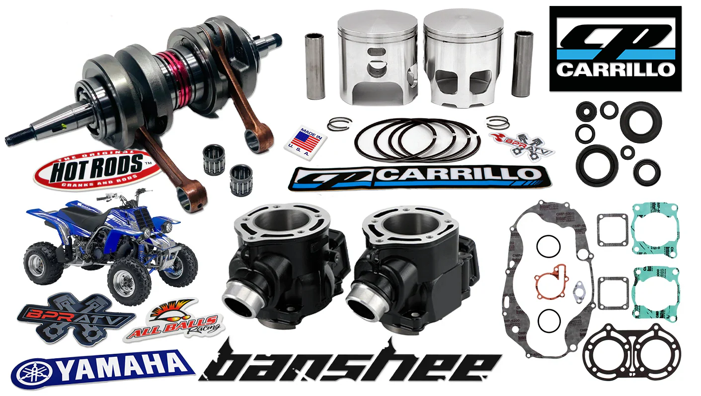 Yamaha Banshee CP-Carrillo Pistons 64mm Hot Rods Crank Engine Rebuild Kit Seals - Image 19