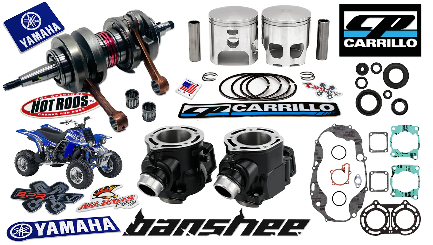 Yamaha Banshee CP-Carrillo Pistons 64mm Hot Rods Crank Engine Rebuild Kit Seals - Image 2