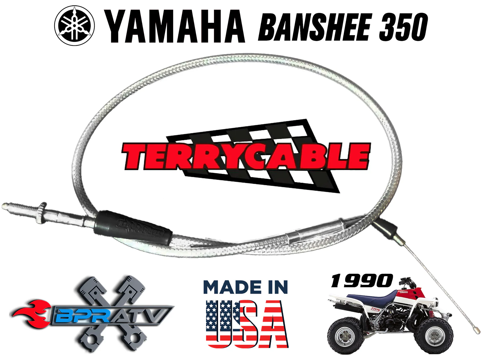 Yamaha Banshee Cub 2-1 Terry Cable Single Thumb Throttle Cable PWK Carbs 28-39mm - Image 4