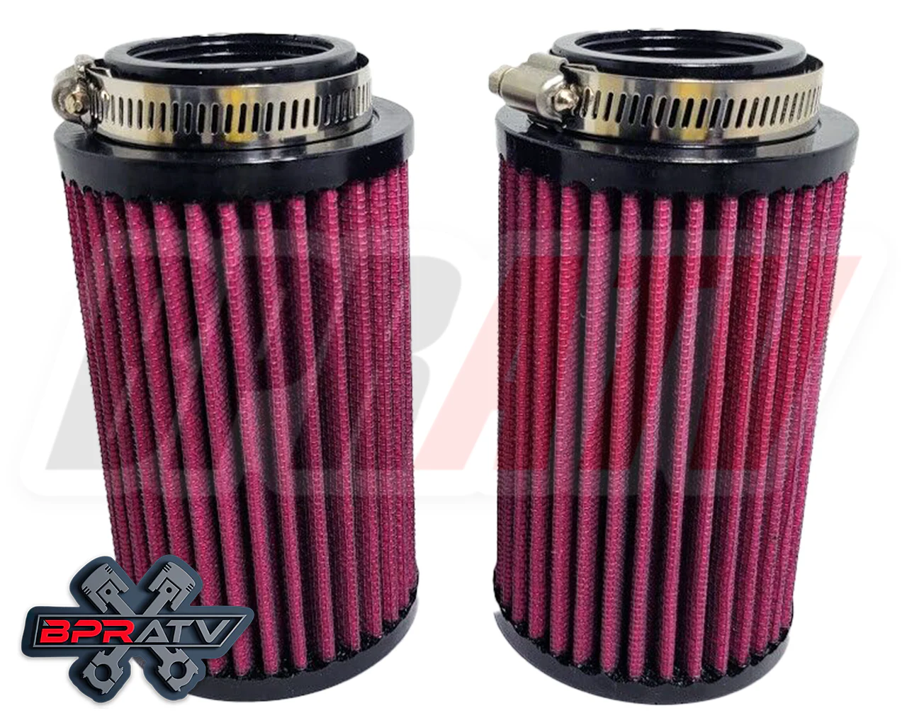 Yamaha Banshee CUB 6" Air Filter Pods 2.25" Flange PWK 33-36mm & OUTERWEARS Pair - Image 6