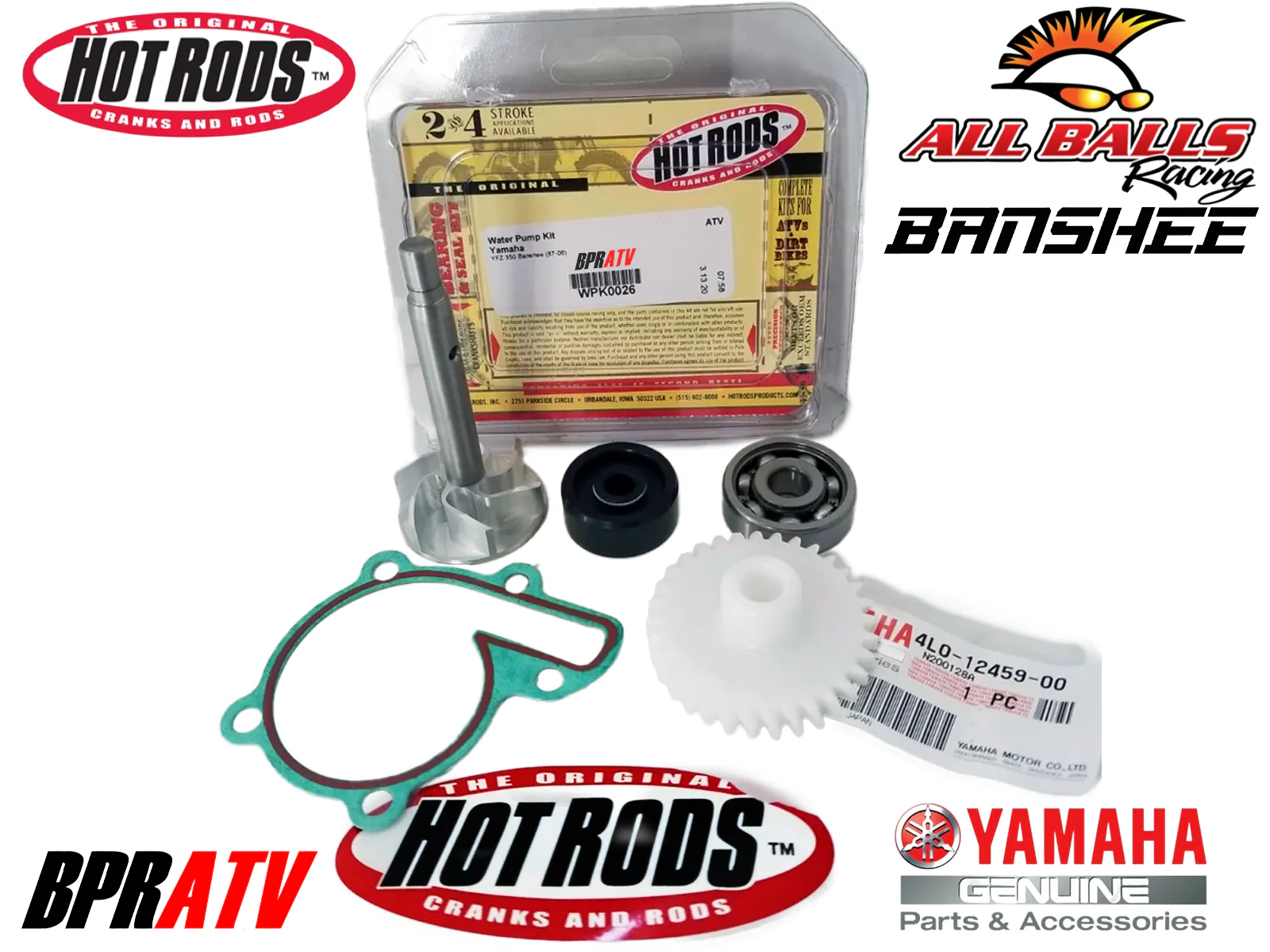 Yamaha Banshee Hot Rods Water Pump Rebuild Kit Aluminum Impeller OEM Gear JAPAN - Image 2