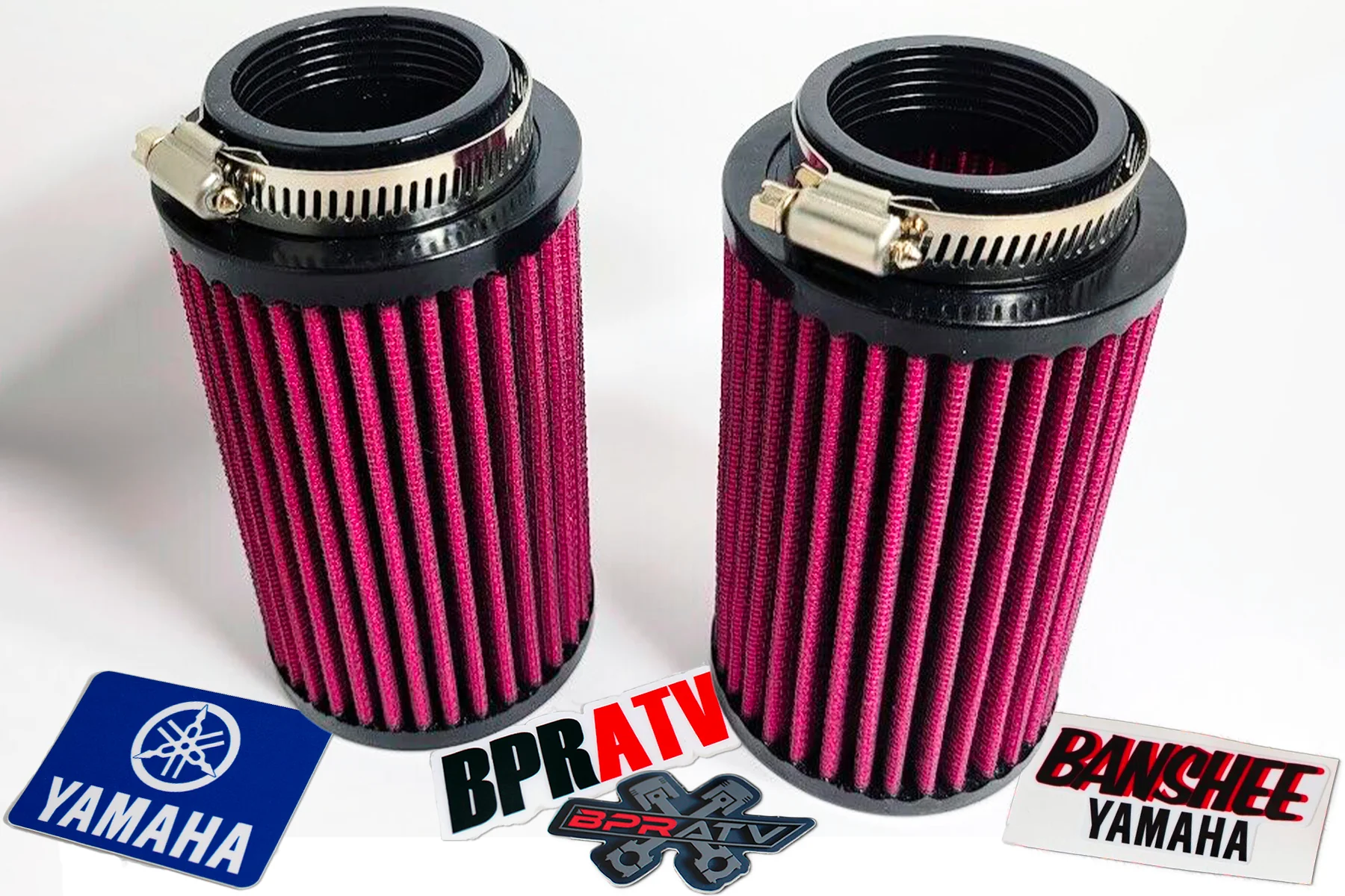 Yamaha Banshee K+N Style Mikuni STOCK Size Carbs Air Filter Pods OUTERWEARS Pair - Image 22