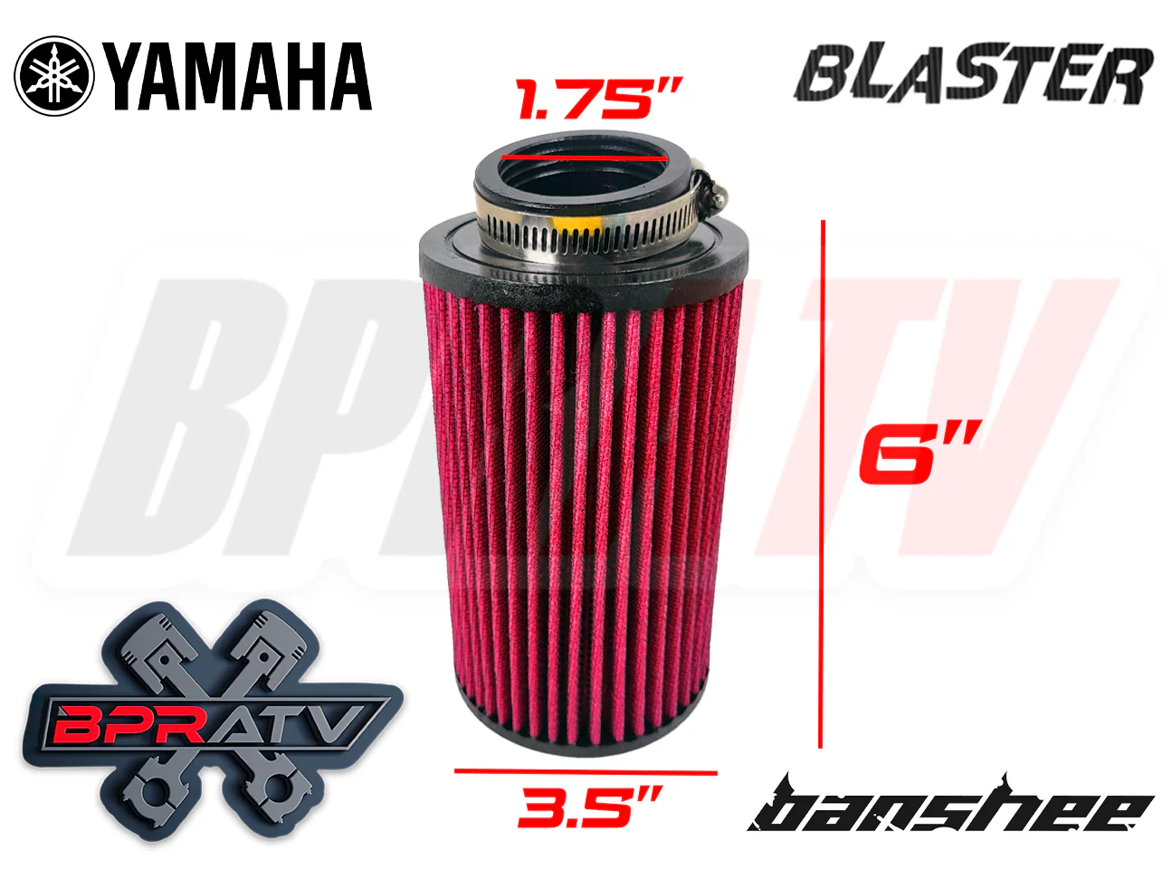 Yamaha Banshee K+N Style Mikuni STOCK Size Carbs Air Filter Pods OUTERWEARS Pair - Image 4
