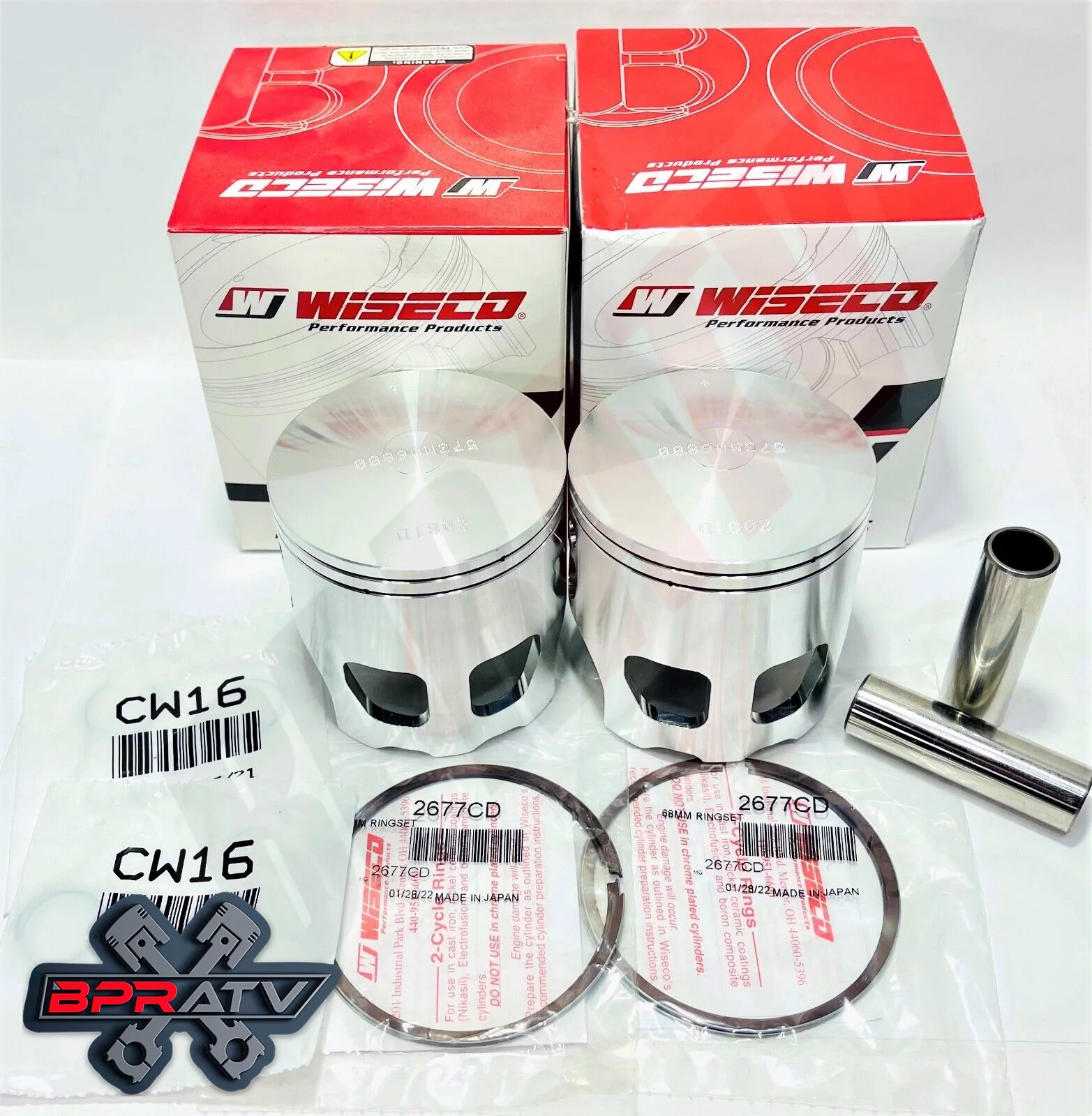 Yamaha Banshee YFZ 350 65mm Bore Wiseco Pro Pistons Bearings Top End Gaskets Kit - Image 9