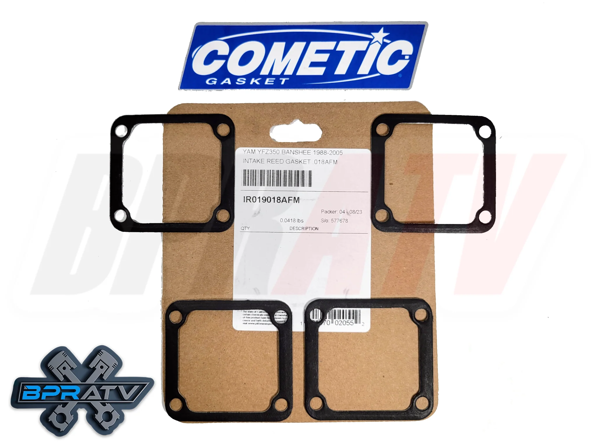 Yamaha Banshee YFZ 350 Cometic Intake Reed Gaskets .018 AFM IR019018AFM Set of 4 - Image 5
