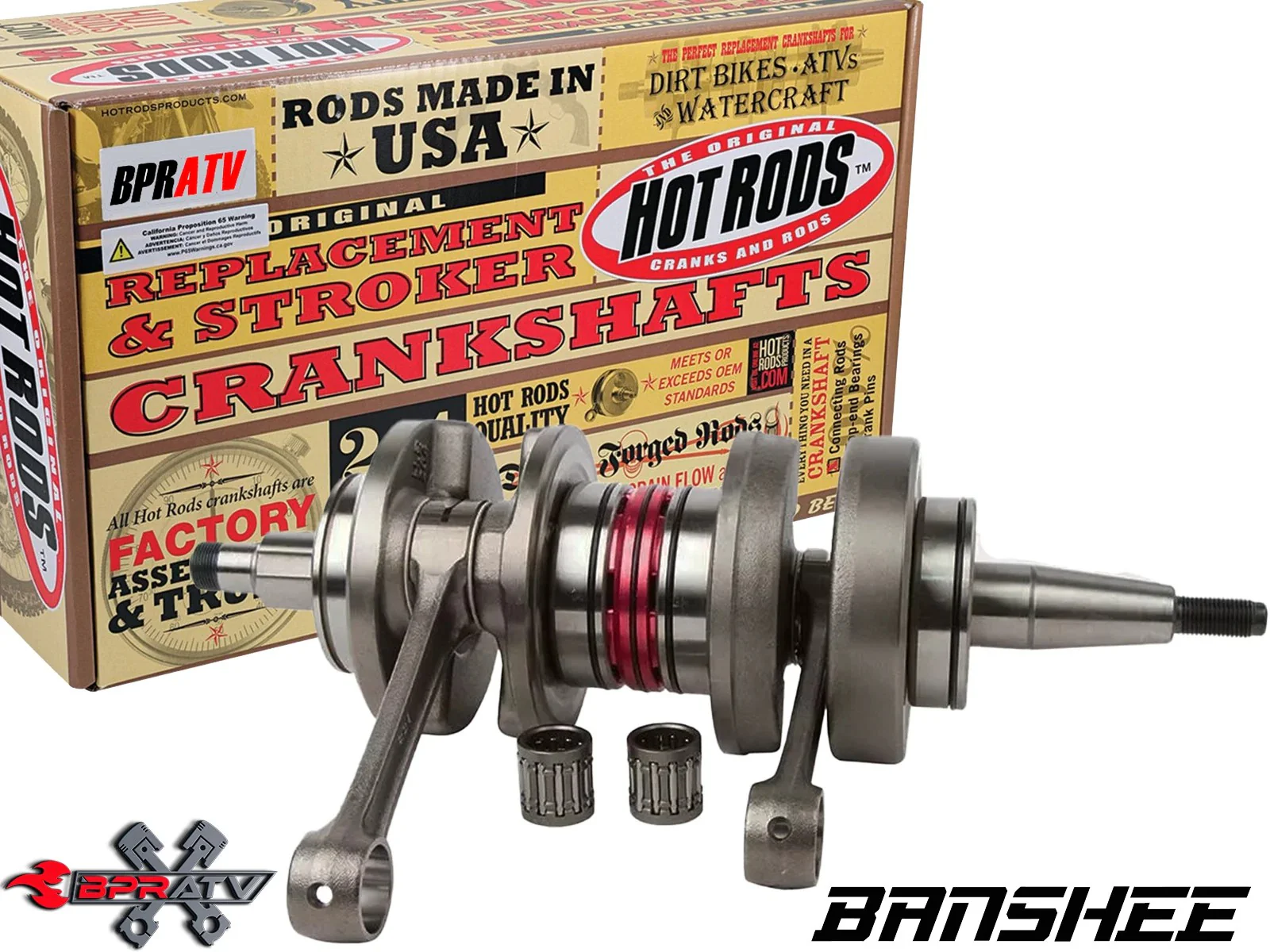 Hot Rods Banshee +4mm Stroker Crank 115mm Rods SKF NJ Maxload Bearings 4111 New! - Image 8