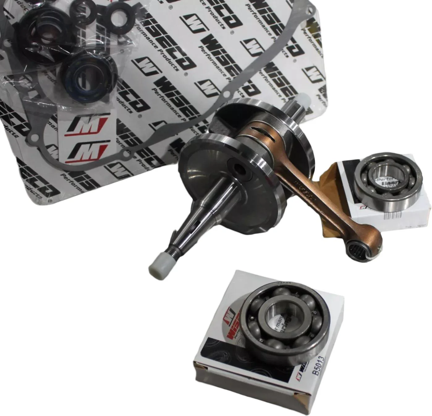 Yamaha Blaster 200 66 Piston Cylinder WISECO Crank Motor Rebuild Titanium Studs - Image 4