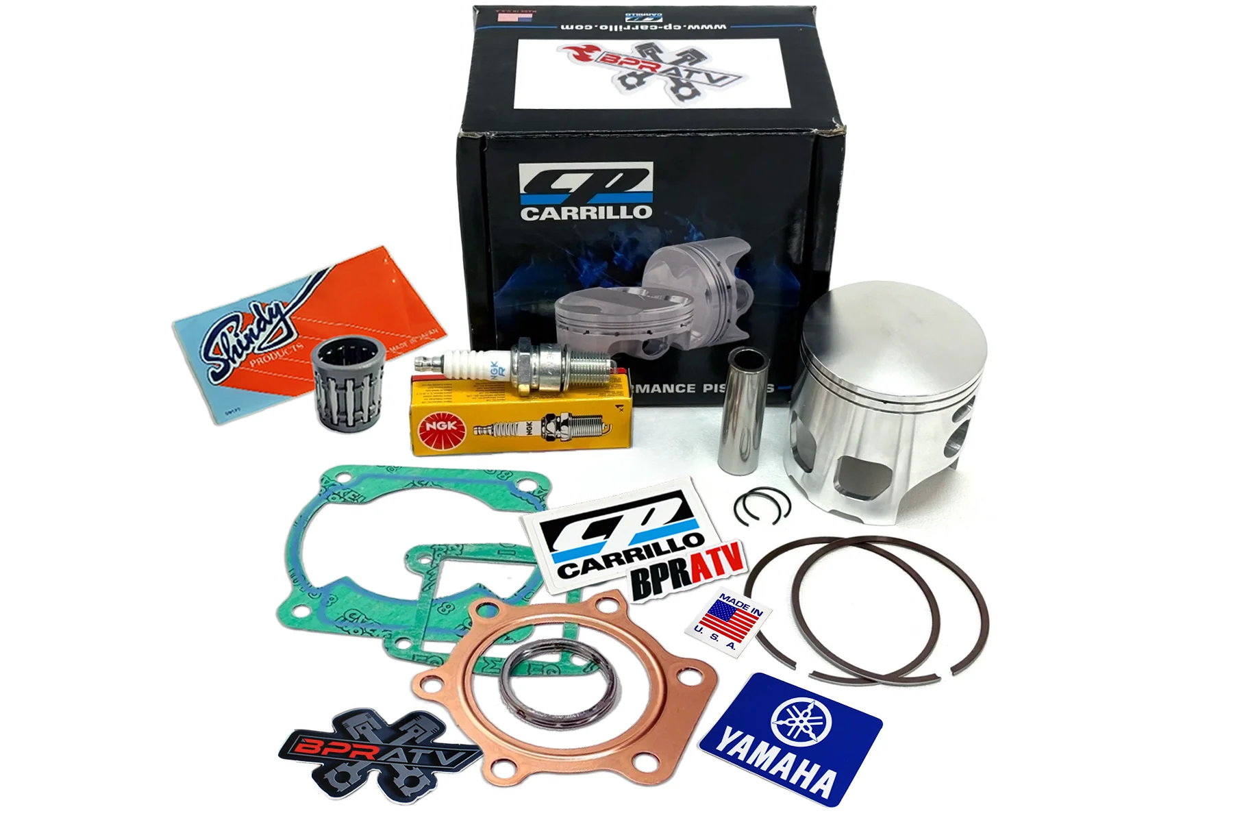 Yamaha Blaster 200 CP Carrillo 68mm Piston Gaskets Bearing Rebuild Kit 1988-2006 - Image 3