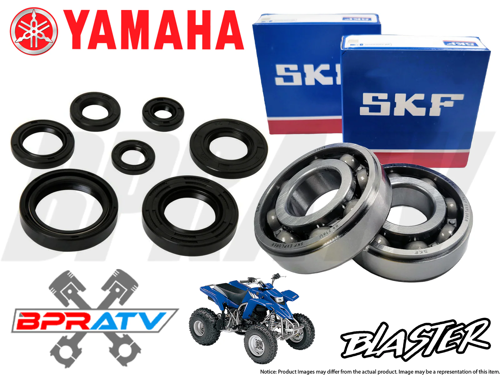 Yamaha Blaster 200 SKF Main Crankshaft Bearings & Complete Motor Engine Seal Kit - Image 3