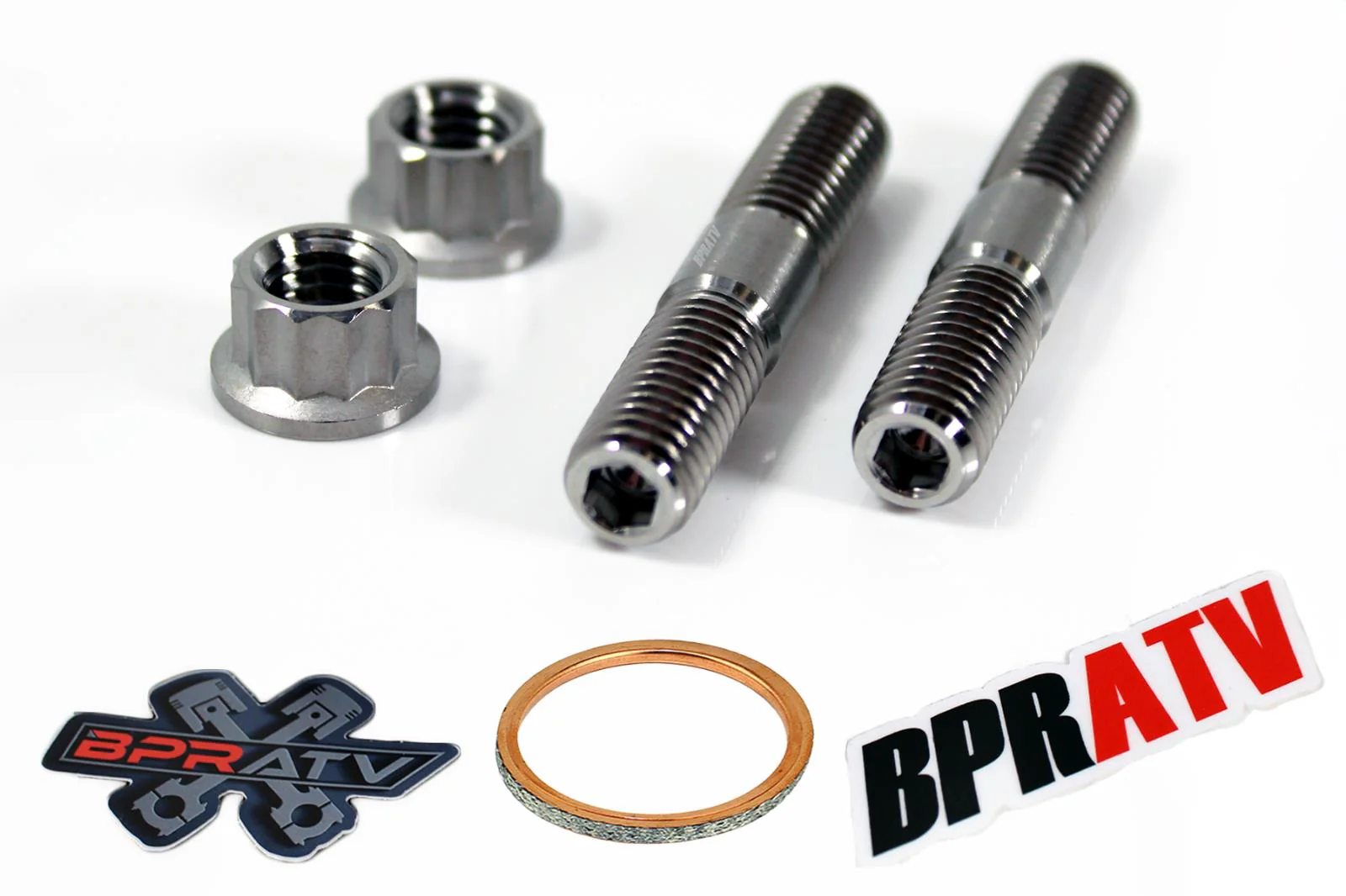 Yamaha Blaster 200 TITANIUM Cylinder Exhaust Studs Muffler Bolts Nuts Gasket Kit