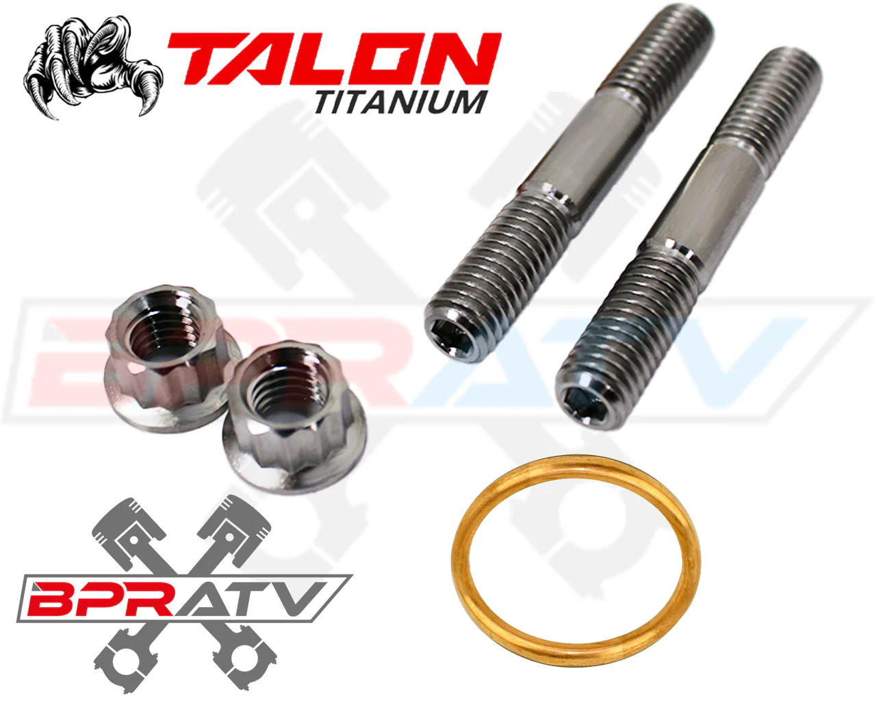 Yamaha Blaster 200 TITANIUM Cylinder Exhaust Studs Muffler Bolts Nuts Gasket Kit - Image 3