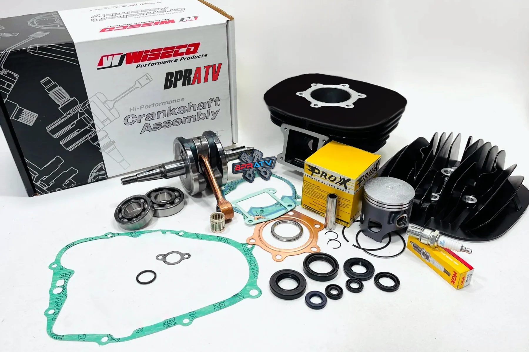 Yamaha Blaster 200 Wiseco Motor Rebuild Kit Crank ProX Piston Koyo NTN Bearings - Image 7