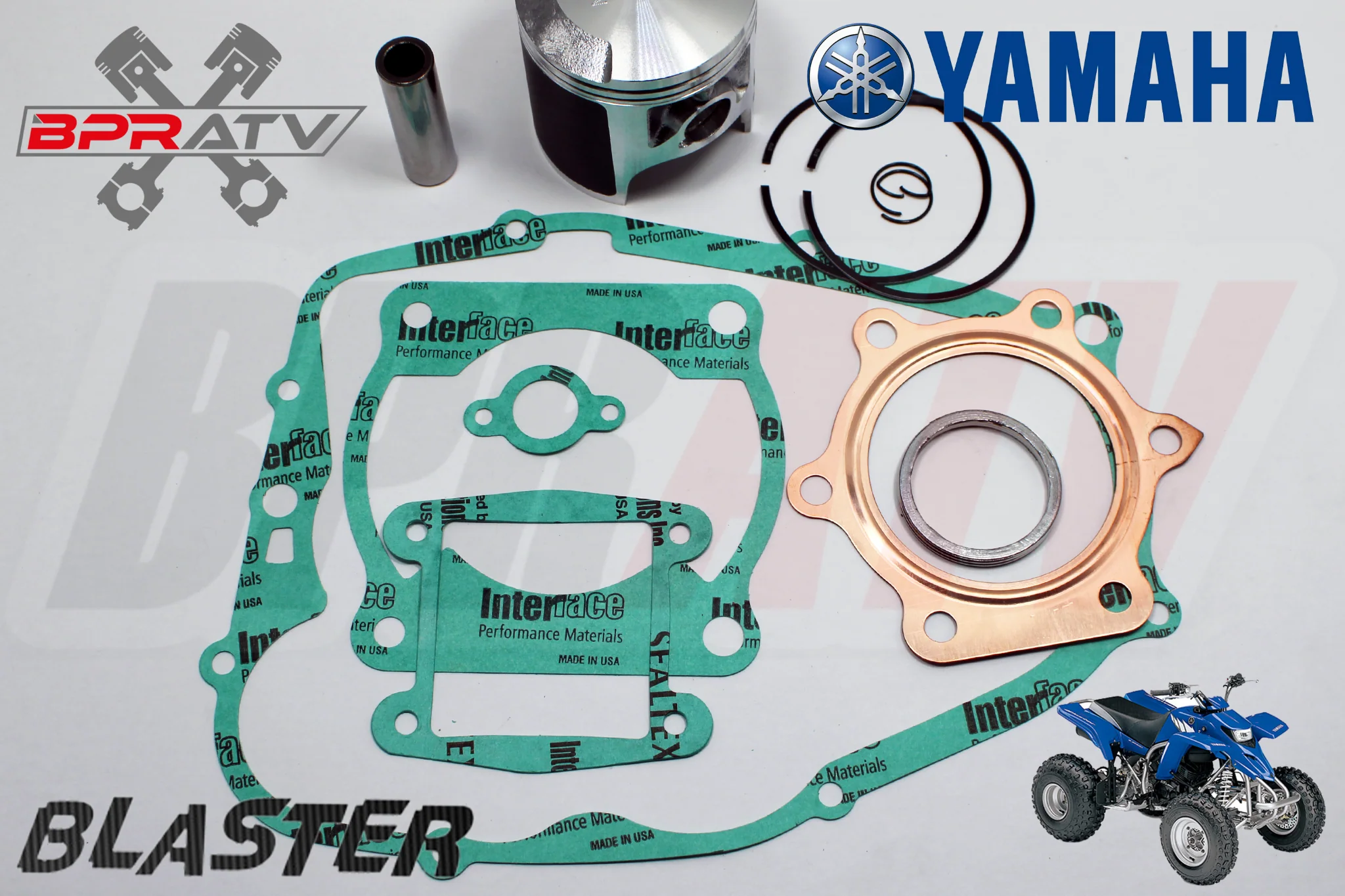 Yamaha Blaster 200 YFS 200 Piston Gasket Rings Set Kit 1988-2006 STD Stock Size - Image 2