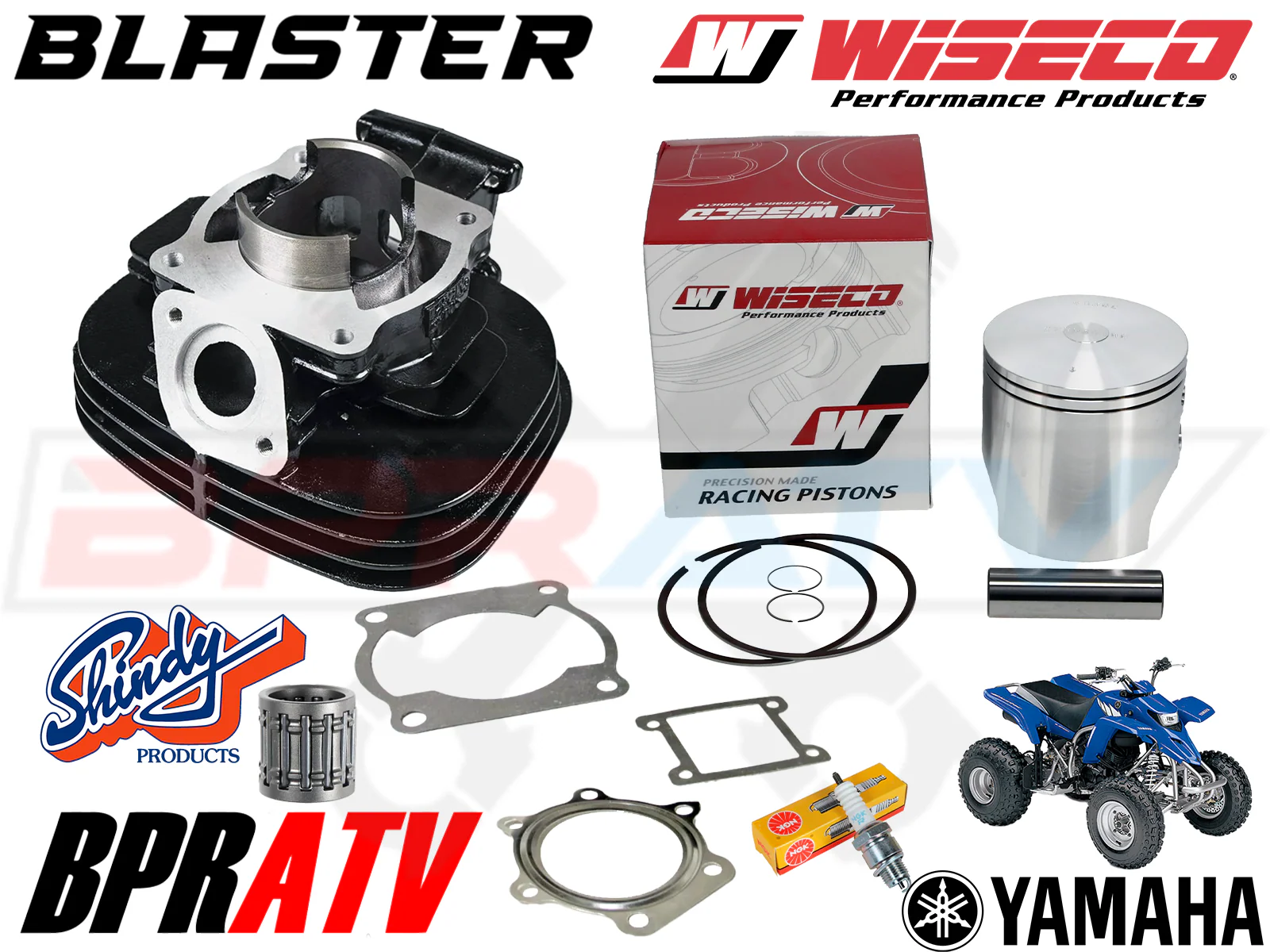 Yamaha Blaster 200 YFS 66 mil Stock OEM Bore Cylinder WISECO Top End Rebuild Kit