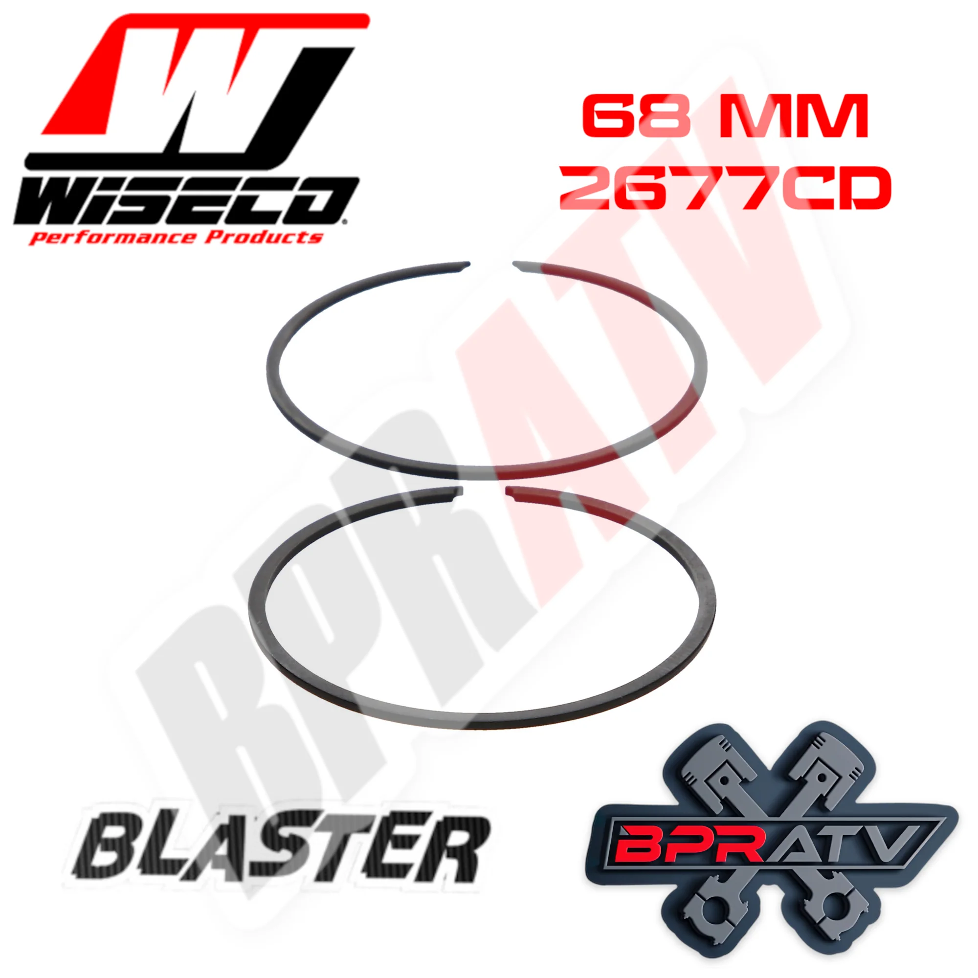 Yamaha Blaster Big Bore Kit 68 mil Cylinder +2 Over Complete Top End Rebuild Kit - Image 21