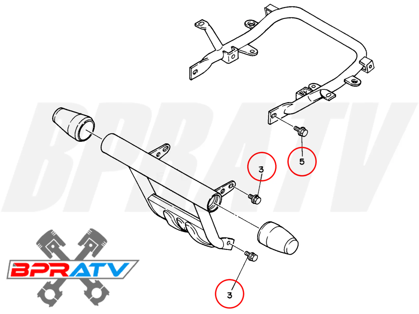 Yamaha Blaster Titanium Rear Bumper Grab Bar Bolts Front Bumper Guard Bolts Set - Image 6