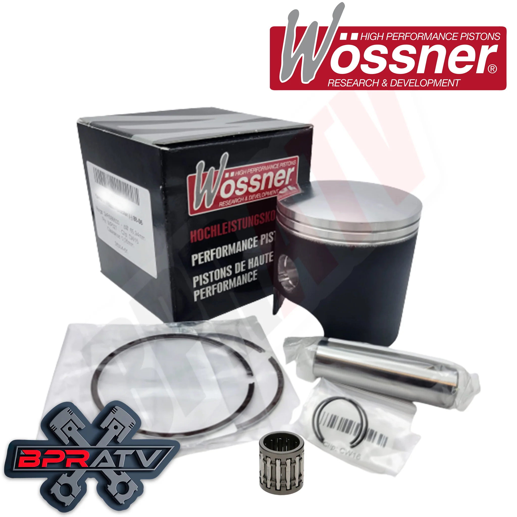 Yamaha Blaster YFS 200 66mm Stock OEM Bore Cylinder WOSSNER Top End Rebuild Kit - Image 3