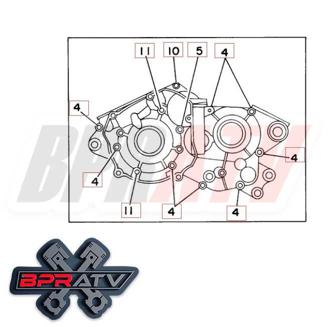 Yamaha Blaster YFS 200 BPRATV Talon Titanium CRANKCASE Halves Ti Bolts Bolt Kit - Image 6