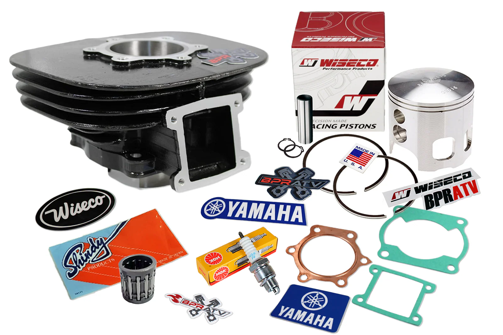 Yamaha Blaster YFS200 66mm Stock Cylinder OEM Bore WISECO Top End Rebuild Kit US