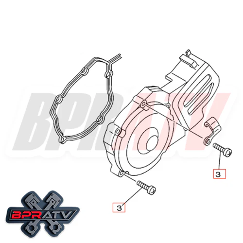 Yamaha Blaster YFS200 BPRATV Titanium LEFT CRANKCASE Cover Bolts Bolt Kit Washer - Image 9