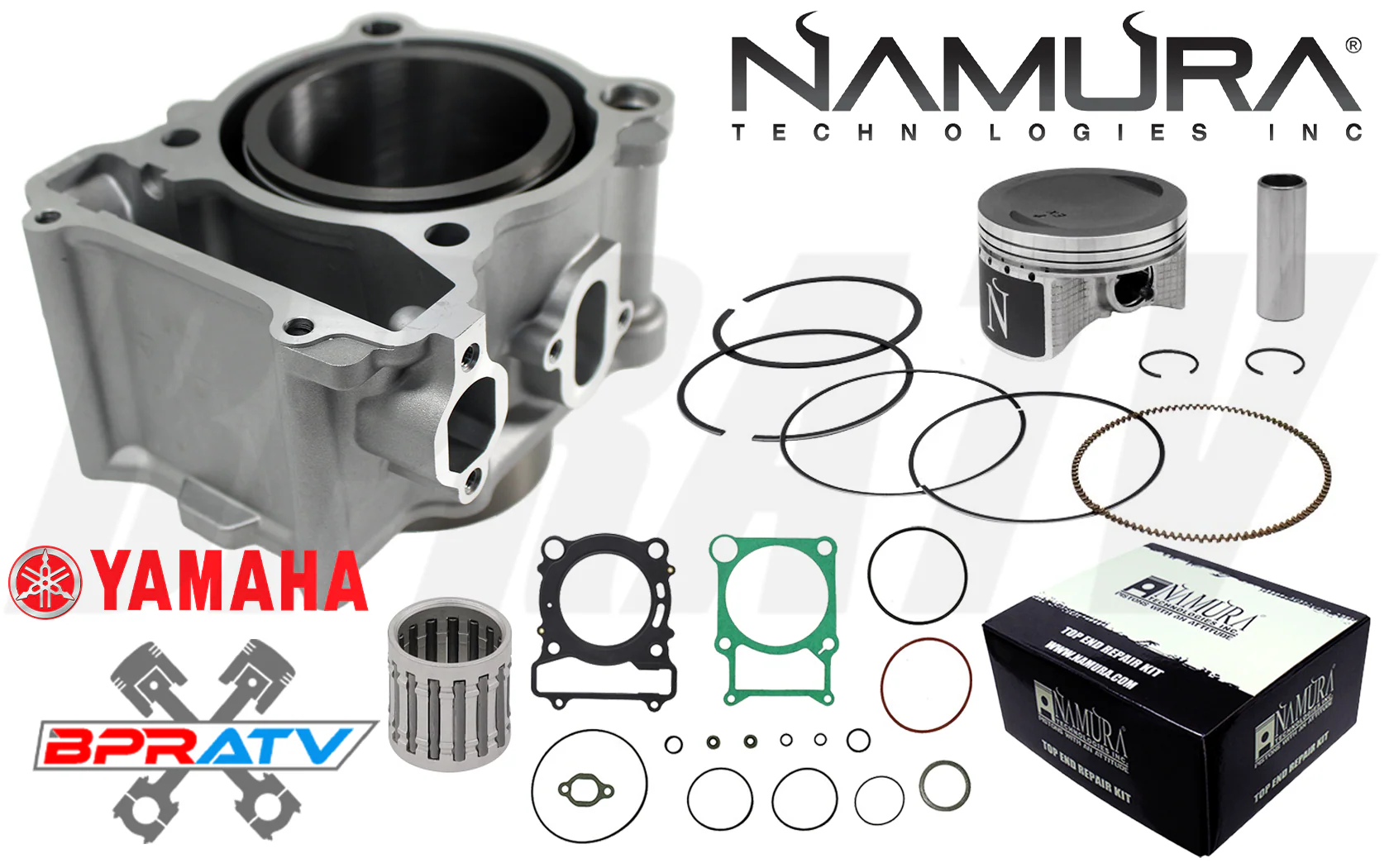 Yamaha Grizzly 450 Cylinder Kit Top End Rebuild Repair Kit Namura Piston Gaskets - Image 7