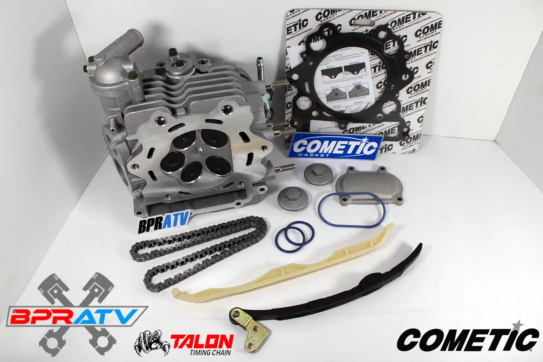 Yamaha Grizzly 660 Assembled Cylinder Head Cam Timing Chain Guide Cometic Gasket - Image 3