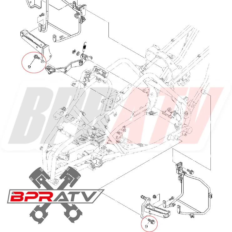 Yamaha Raptor 660 660R TITANIUM Foot Peg Bolts HEX Flange Bolt Upgrade Set Kit - Image 6