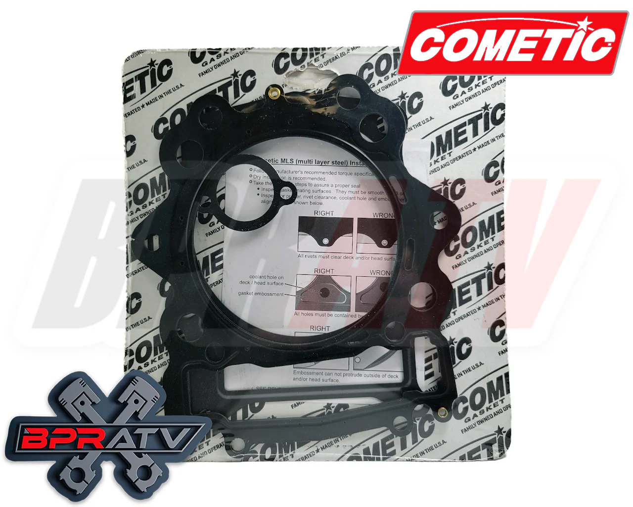 Yamaha Raptor 700 105.5mm 734 780 Big Bore CP Piston Rings Only & Cometic Gasket - Image 13