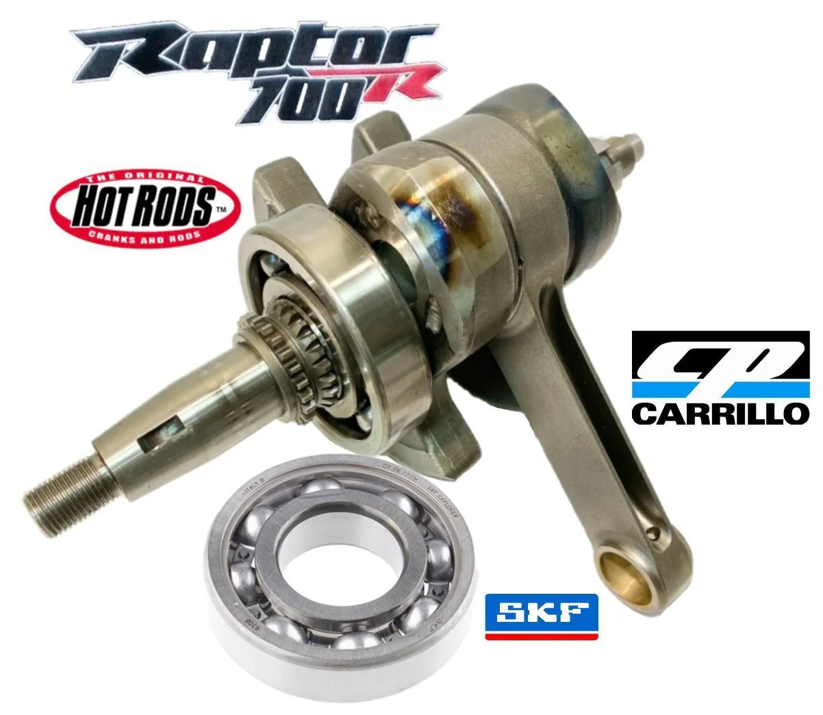 Yamaha Raptor 700 +5mm Stroker Crankshaft CP-Carrillo Rod Hot Rods Assembly NEW! - Image 6