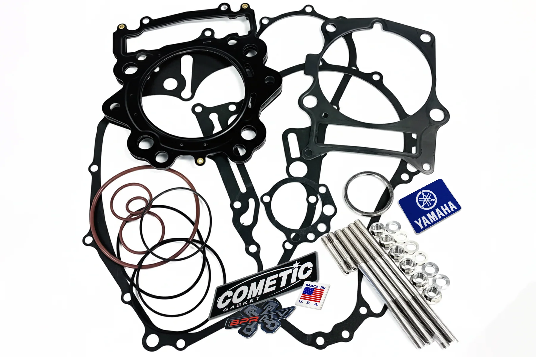 Yamaha Raptor 700 700R Titanium Head Stud Kit Stock Cometic Gasket Set All Years - Image 2