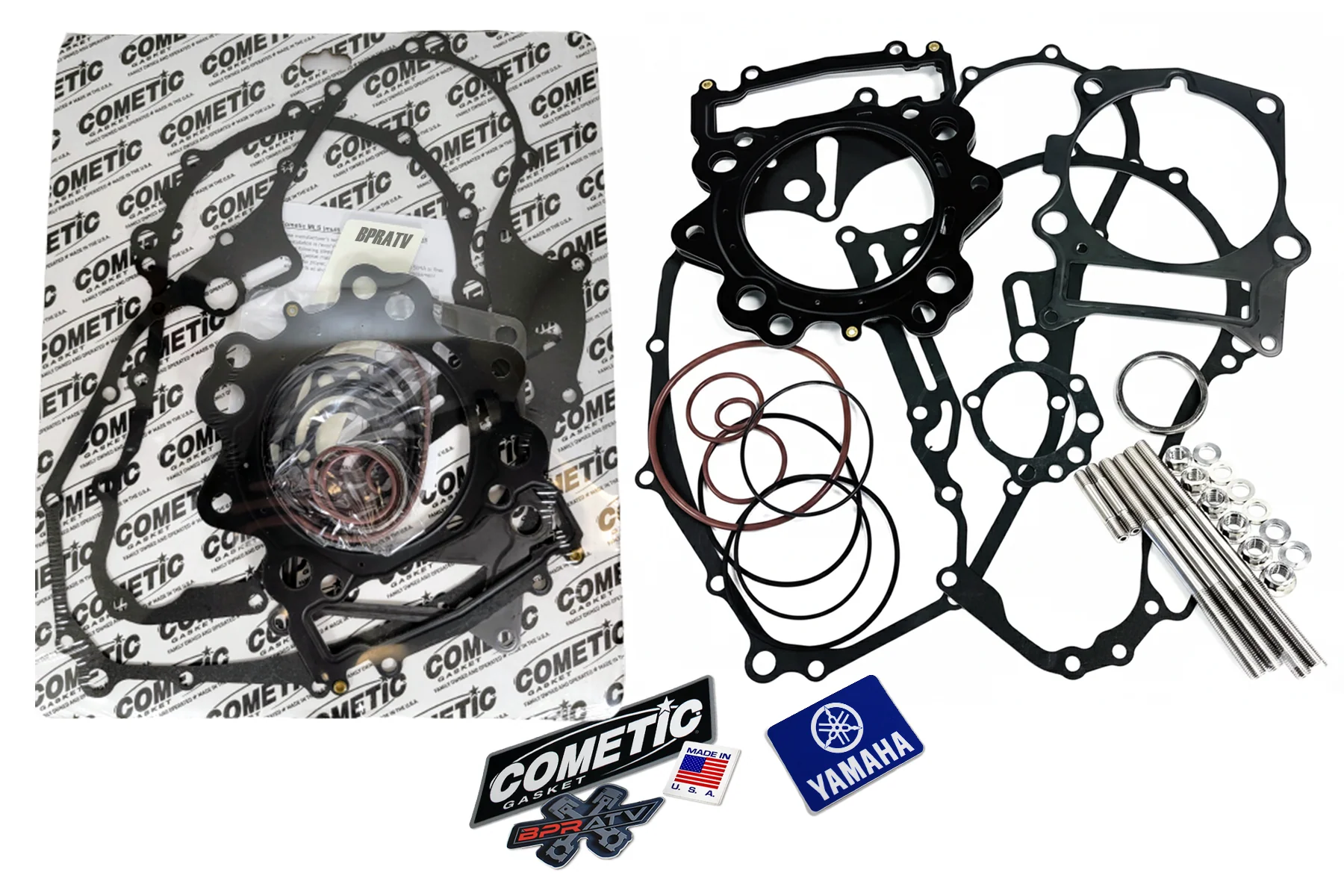Yamaha Raptor 700 700R Titanium Head Stud Kit Stock Complete Cometic Gasket Set!