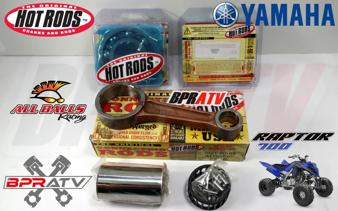 Yamaha Raptor 700 Hot Rods STD Crank with Hot Rods Main Crank Bearings 4078 K053 - Image 19