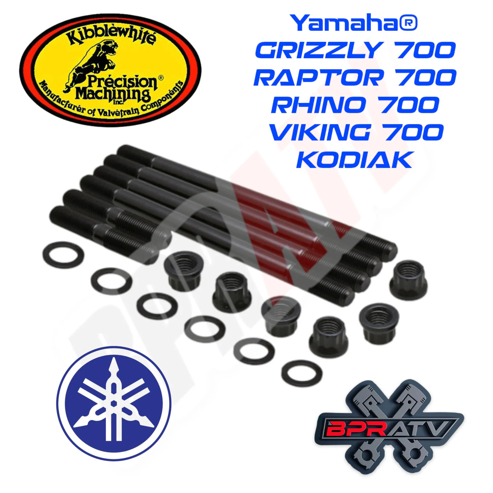 Yamaha Raptor 700 Kibblewhite Stronger Heavy Duty Cylinder Head Studs Bolts Kit - Image 15