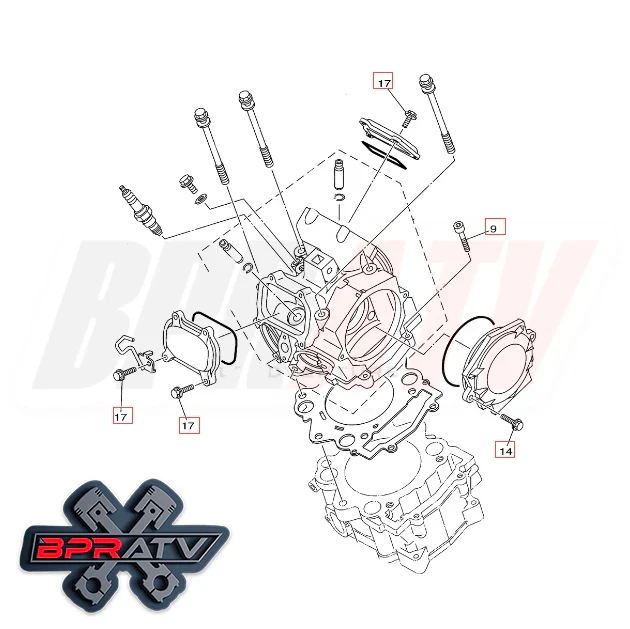 Yamaha Raptor 700 YFM YFM700R BPRATV TITANIUM Cylinder Head Cover Bolts Bolt Kit - Image 4