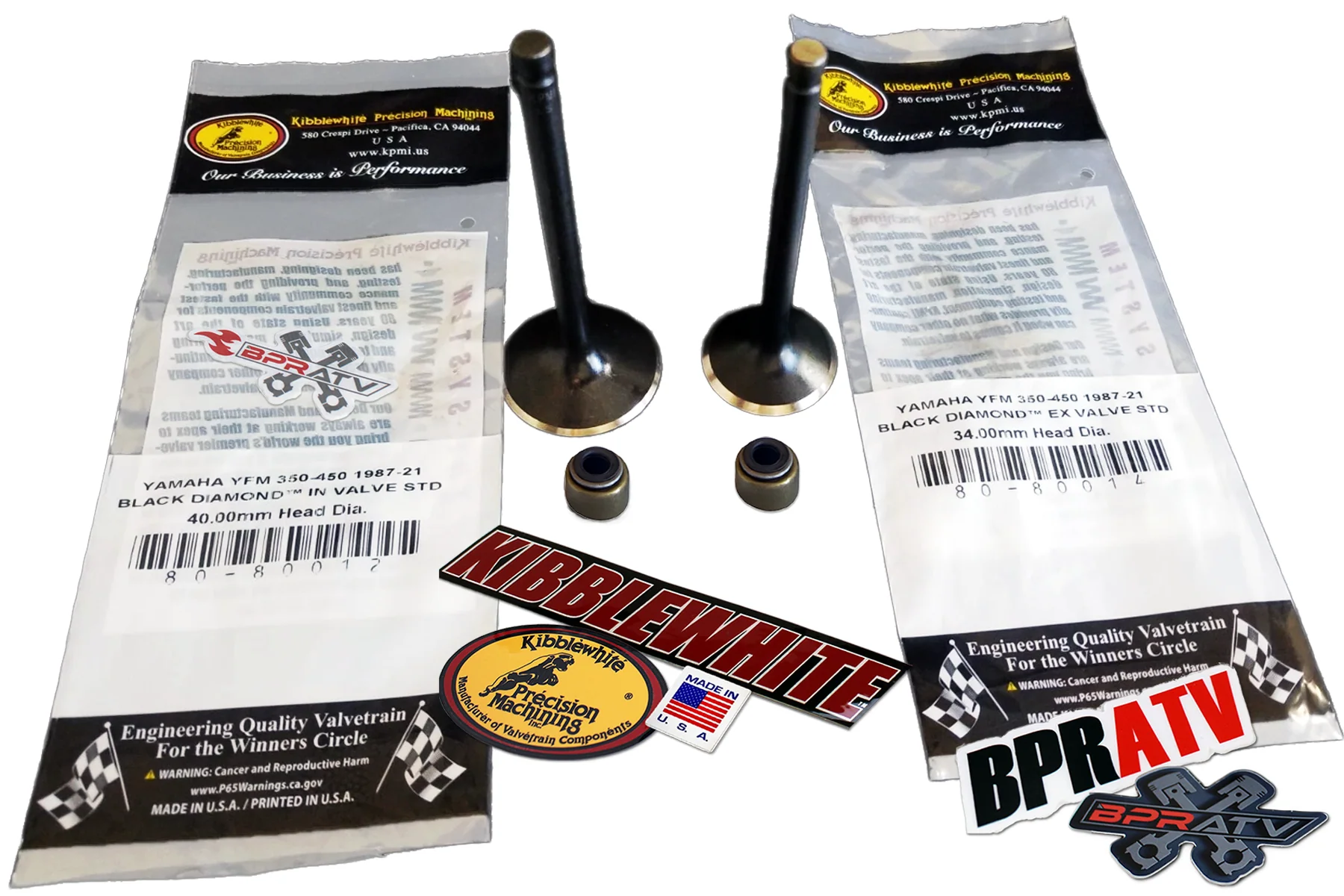 Yamaha Raptor Warrior Wolverine Grizzly 350 Kibblewhite Intake & Exhaust Valves - Image 18