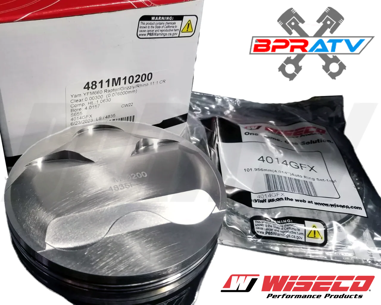 Yamaha Rhino Grizzly 660 Big Bore 102mm +2 Cylinder Upgrade Top End Rebuild Kit - Image 17