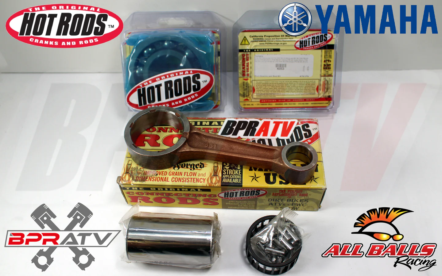 Yamaha Viking 700 Hot Rods Connecting Rod Kit Hotrods Bearings Crank Rebuild Kit - Image 2