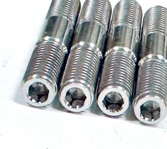 Yamaha Wolverine X2 X4 Exhaust Studs TITANIUM Head Pipe Stud 12 Point Nut Kit - Image 3