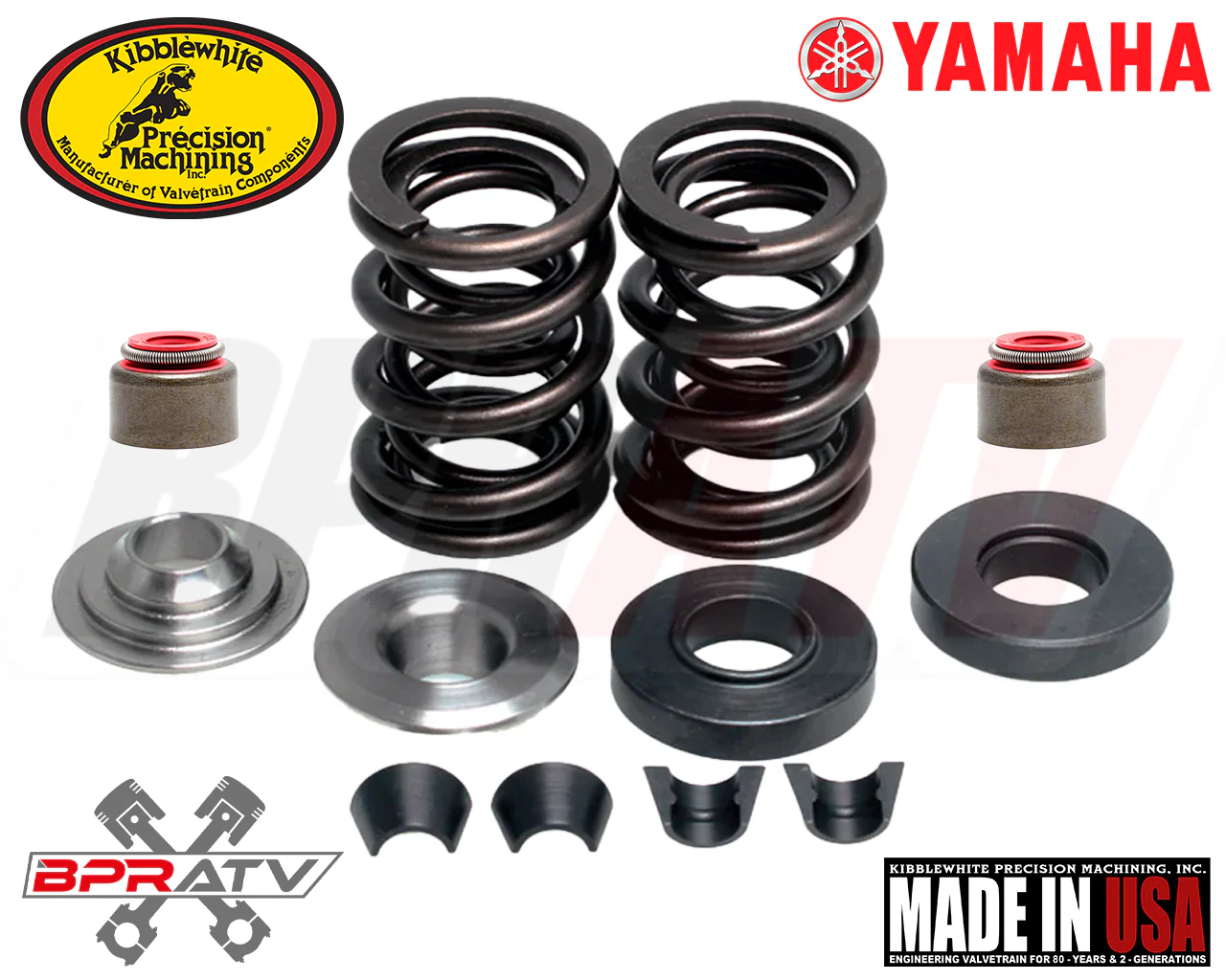 Yamaha XT250 Raptor 250 Valves & Spring Kit Titanium Kibblewhite RED Viton Seals - Image 5