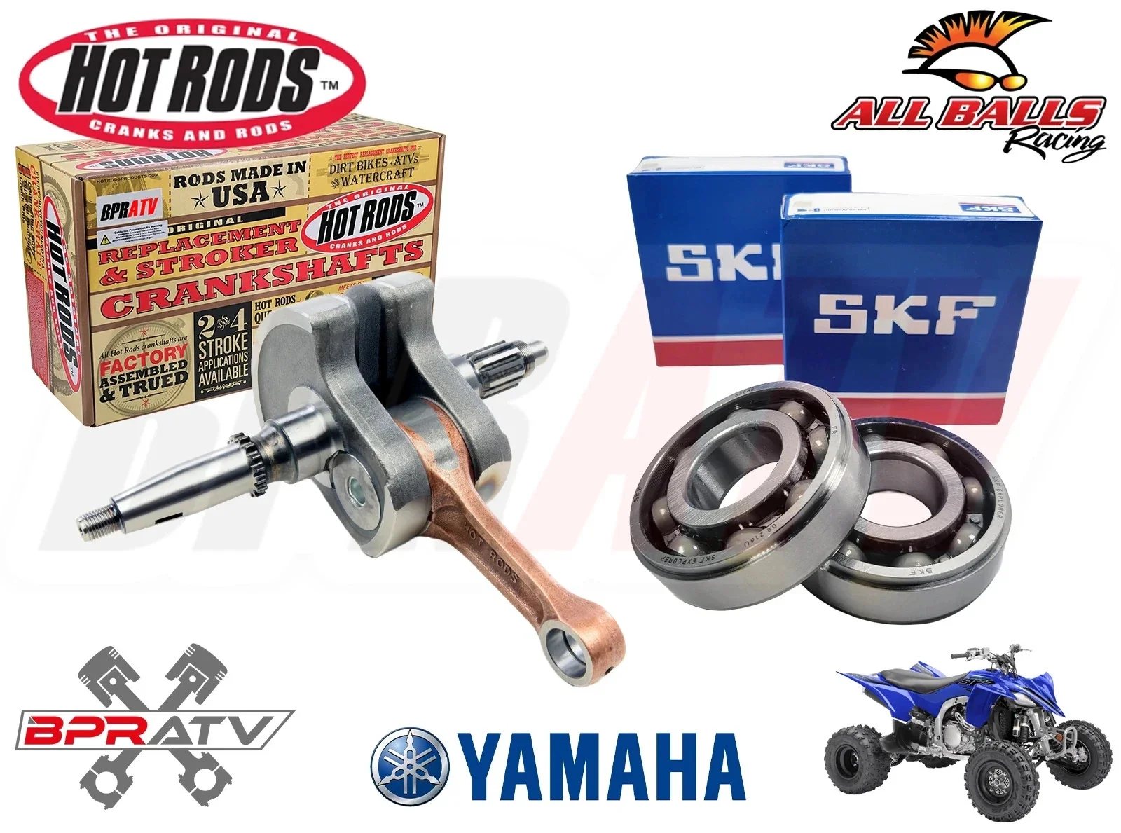 Yamaha YFZ450 480cc Motor Engine Rebuild Kit Crank Piston Oil Water Pump & Studs - Image 8
