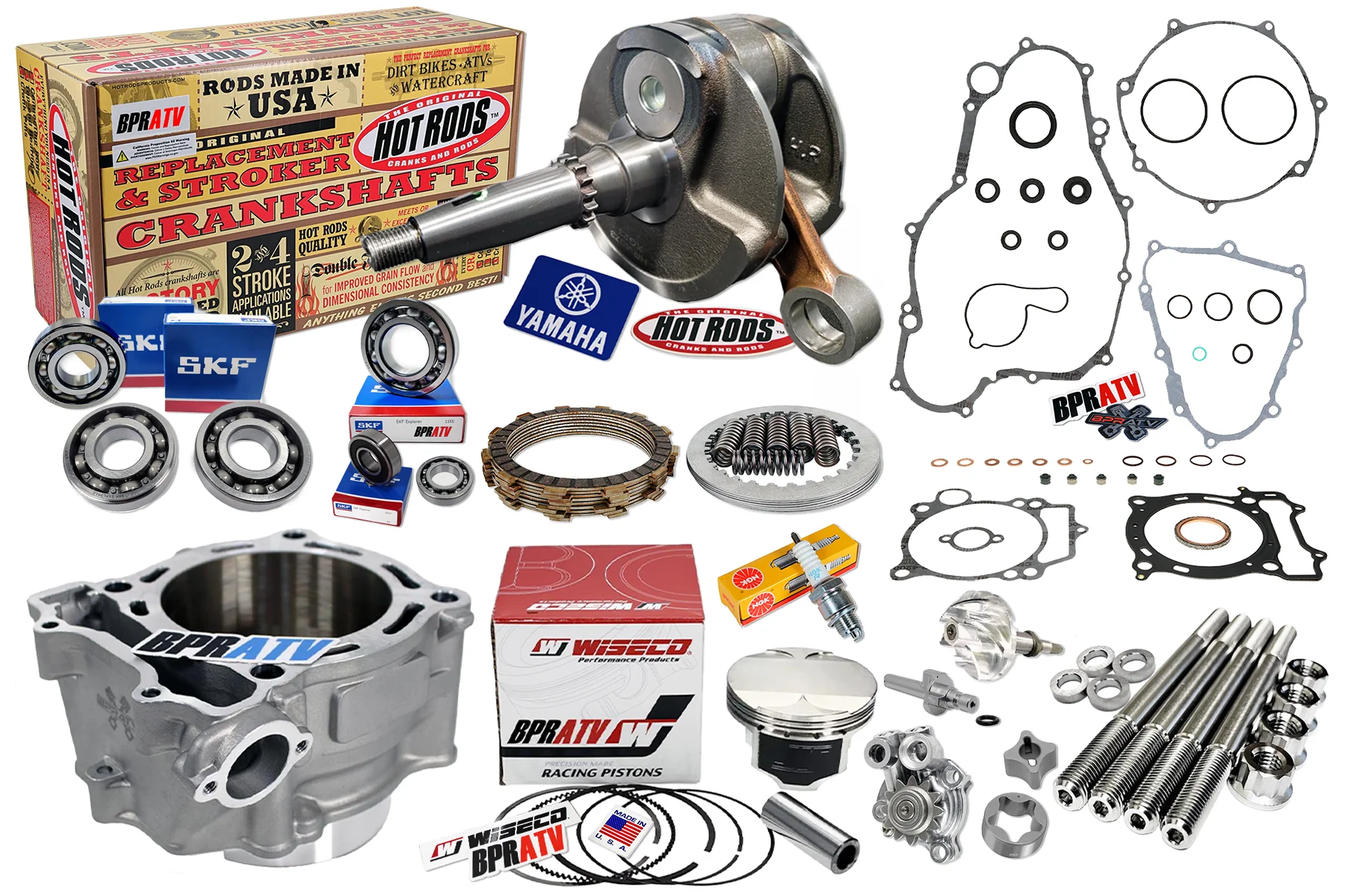 Yamaha YFZ450 500cc Stroker Big Bore Kit Hot Rods Crankshaft Wiseco Piston Studs