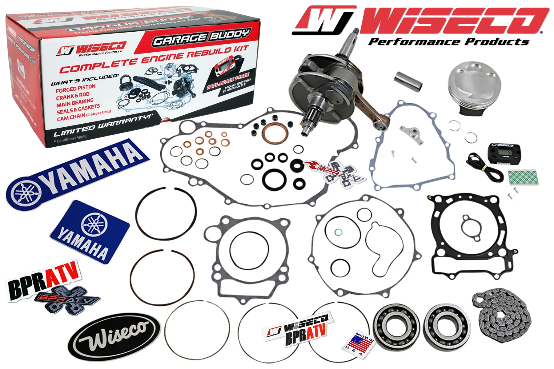 Wiseco Yamaha YFZ450 95mm Stock Complete Engine Rebuild Kit Crank Piston Gaskets - Image 4